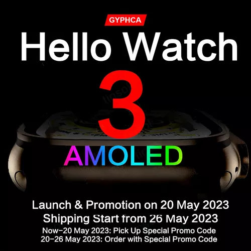 Reloj inteligente Hello Watch 3+ Plus Amoled con memoria de 4 GB con 2 pulseras y una nueva versión de regalo